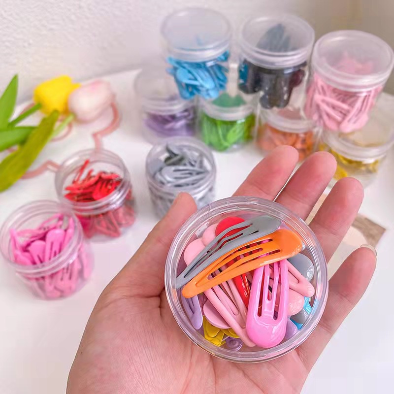 Set 20 Kẹp Tóc Hình Giọt Nước Nhiều Màu Sắc Thời Trang Cho Nữ