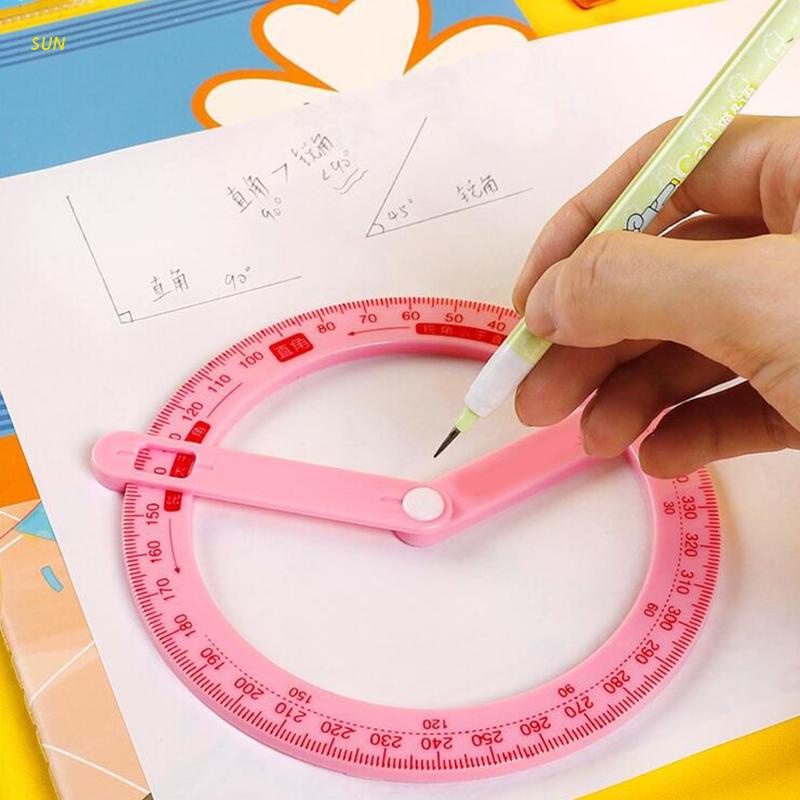 Thước Đo Góc Xoay 360 Độ Bằng Nhựa Dùng Dạy Học