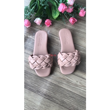 Dép lê trẻ em,dép tiểu thư xoắn quai êm chân chống trơn trượt cho bé gái kiểu dáng Hàn Quốc từ 2-10t