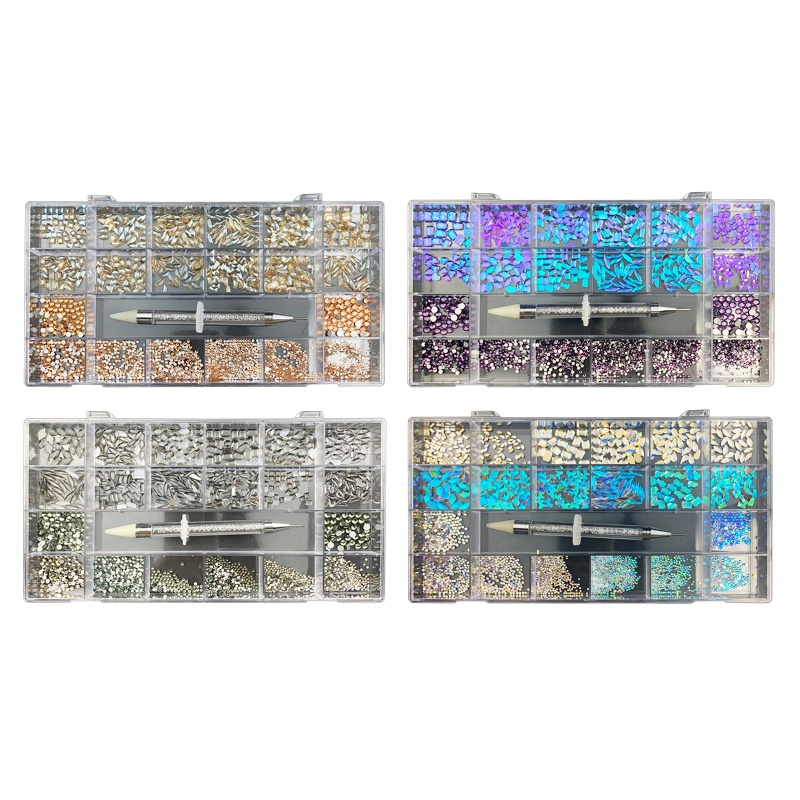 Set Đá Pha Lê 3D Nhiều Kích Cỡ Đính Móng Nghệ Thuật DIY