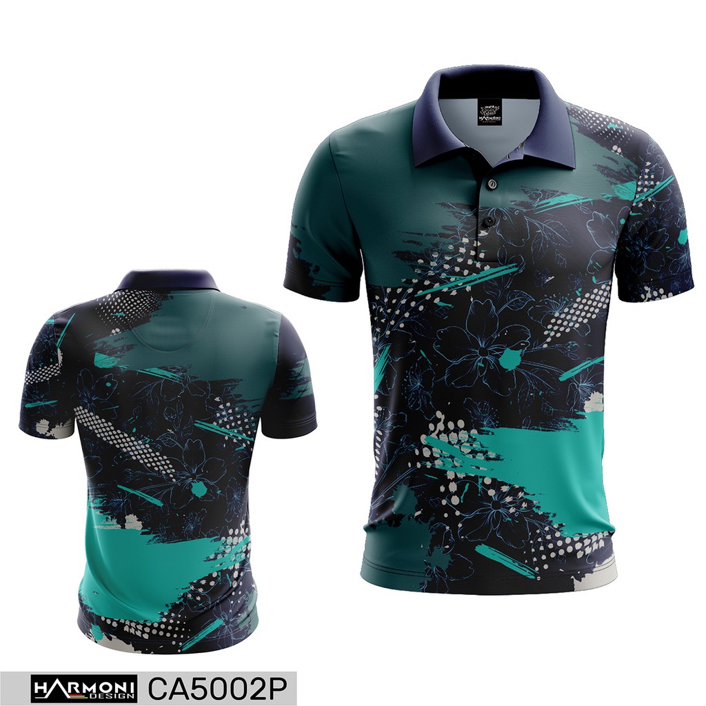 nam jersey ca5002p - navy blue / turquoise original polo shirt nam casual