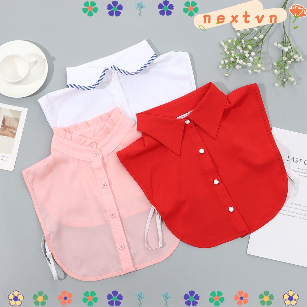 Cổ áo sơ mi giả bằng cotton phối ren phong cách cổ điển hợp thời trang cho nam và nữ