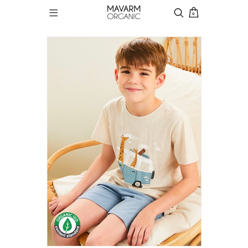 Bộ hè cotton tre organic xuất Hàn cho bé (link1)