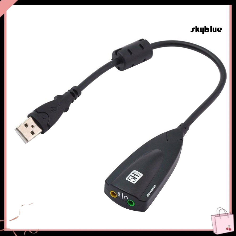 [SK]5HV2 7.1 Channel External USB Audio Adapter Sound Card for PC Laptop Computer