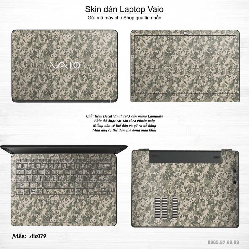 Skin dán Laptop Sony Vaio in hình Hoa văn sticker _nhiều mẫu 13 (inbox mã máy cho Shop)