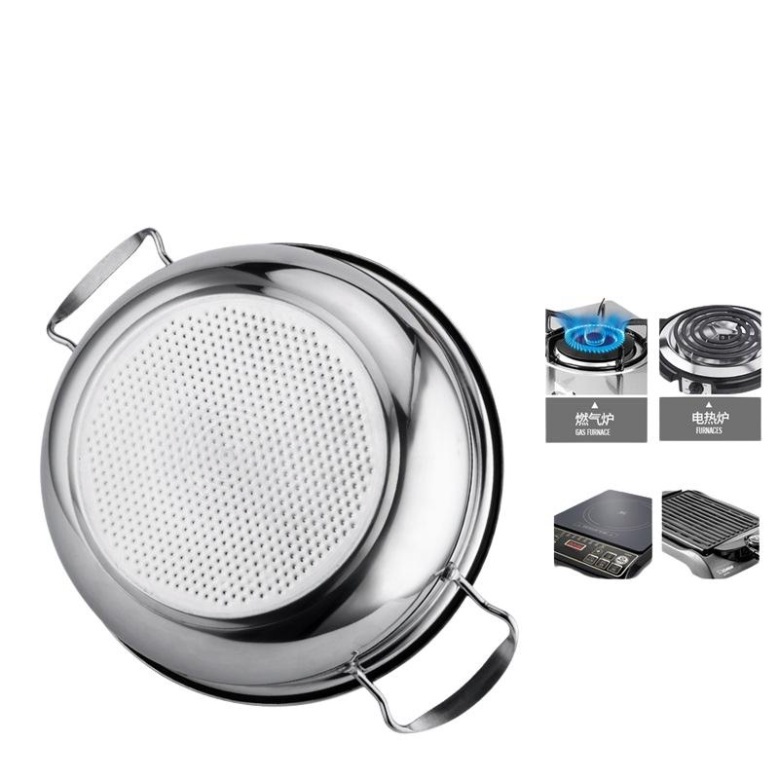 Nồi Lẩu Nắp Kính 30cm, Nồi Ăn Lẩu 1 Đáy Dùng Cho Bếp Từ Và Hồng Ngoại