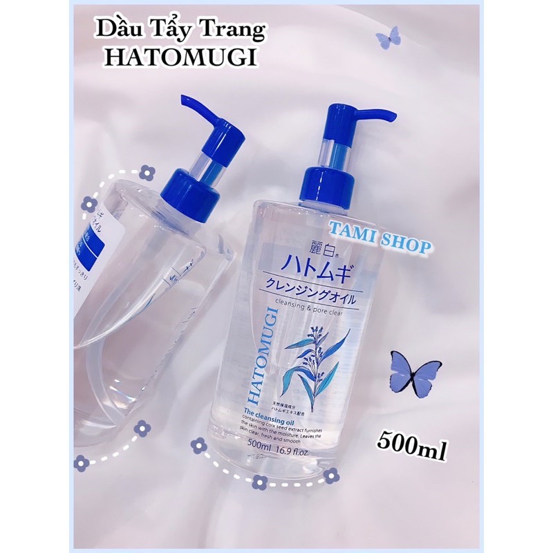 Dầu Tẩy Trang Sáng Da Và Dưỡng Ẩm Chiết Xuất Từ Hạt Ý Dĩ HATOMUIGI 500ml Nhật Bản - SAKUKO