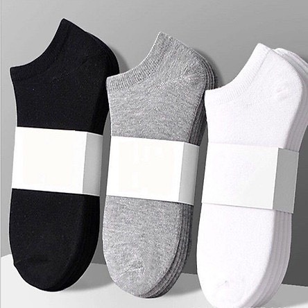 Combo 2 Đôi Tất Vớ Trơn Cổ Ngắn Cotton Cao Cấp Nam Nữ Khử Mùi