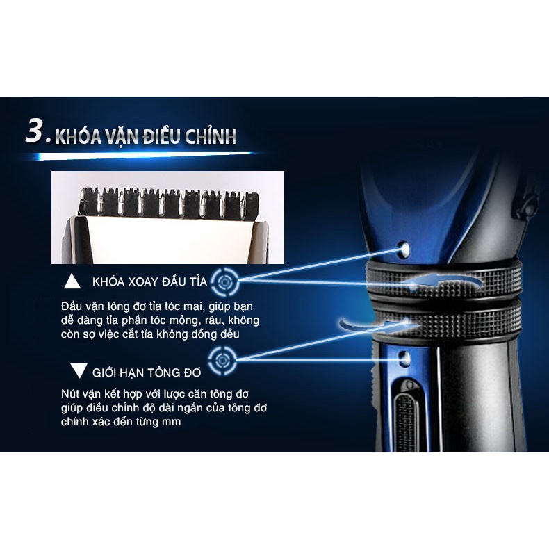 Tông Đơ Cắt Tóc Flyco FC5809VN Điều Chỉnh 9 Cự Ly - Hàng Chính Hãng