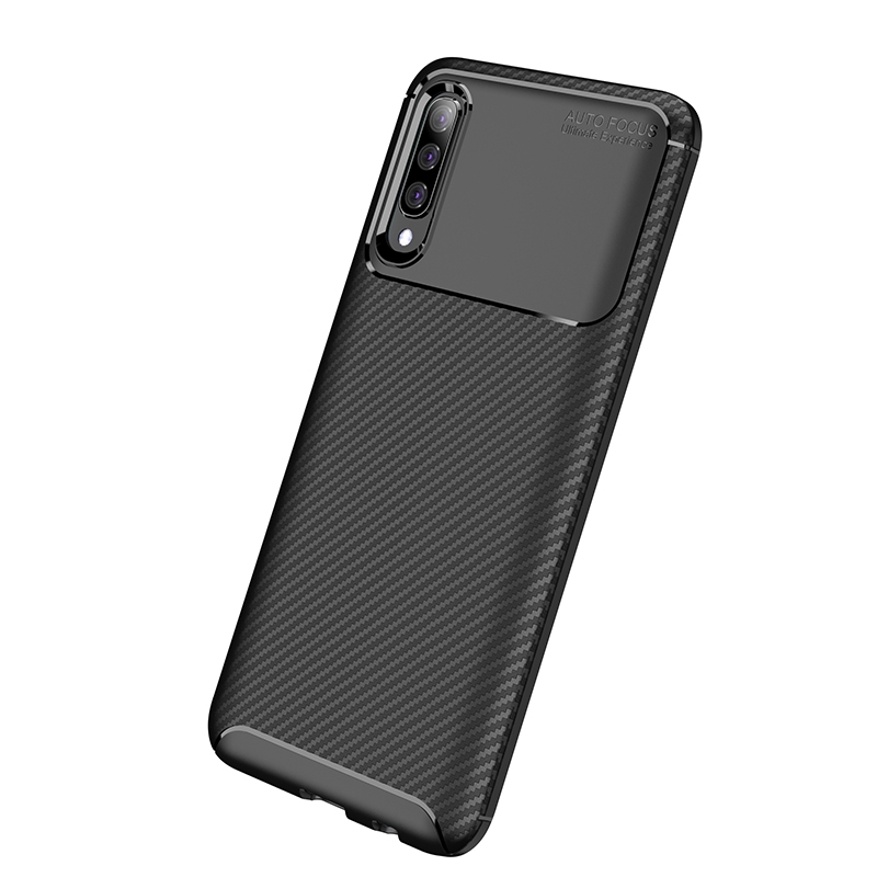 Ốp điện thoại silicone TPU phủ sợi carbon cho Samsung A70 A50 A30 A20 A40 A5 2018