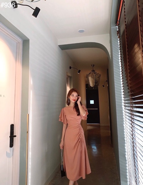 Đầm maxi tay rũ rút thân | BigBuy360 - bigbuy360.vn