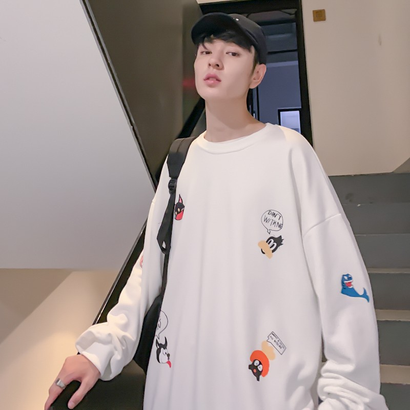 Áo Nỉ Tay Dài Cổ Tròn Thời Trang Hàn Quốc Cho Nam | BigBuy360 - bigbuy360.vn