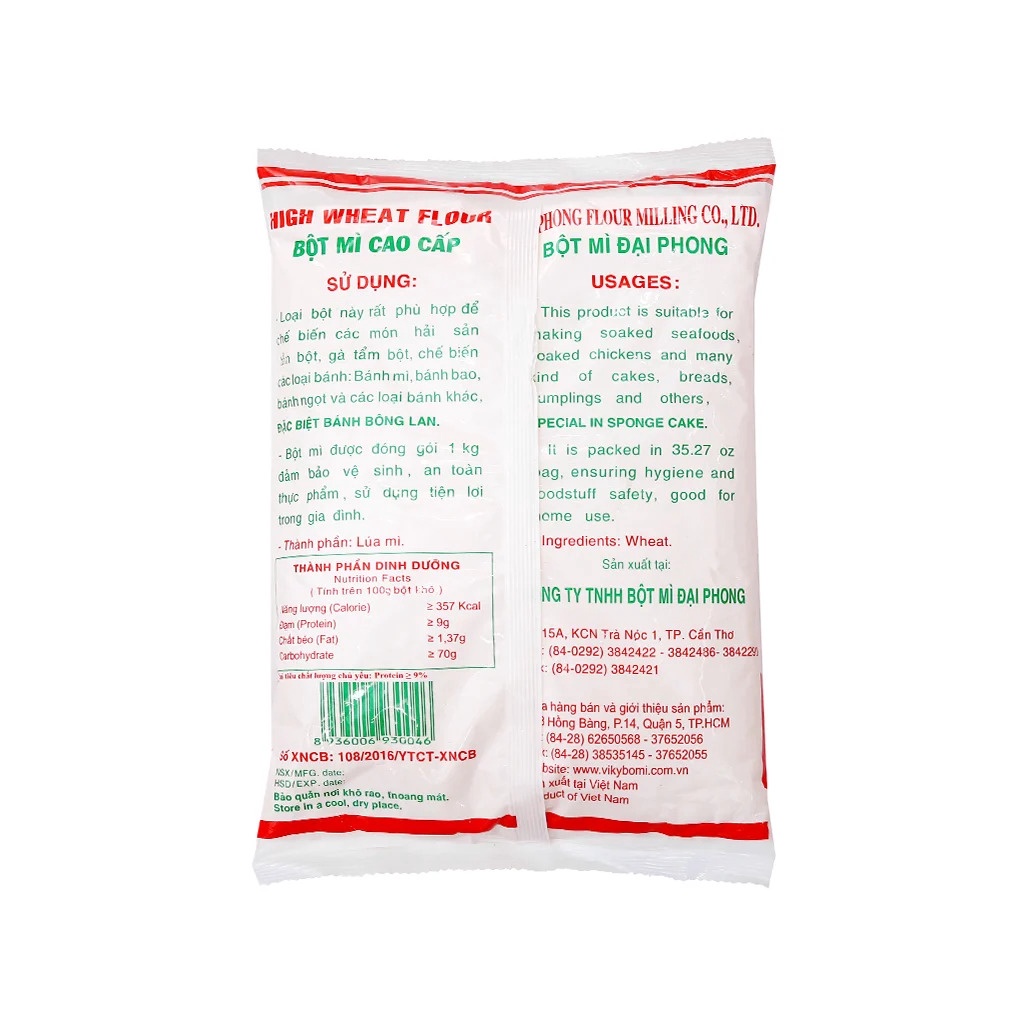 Bột mì Đa Dụng Táo Đỏ Đại Phong 1Kg