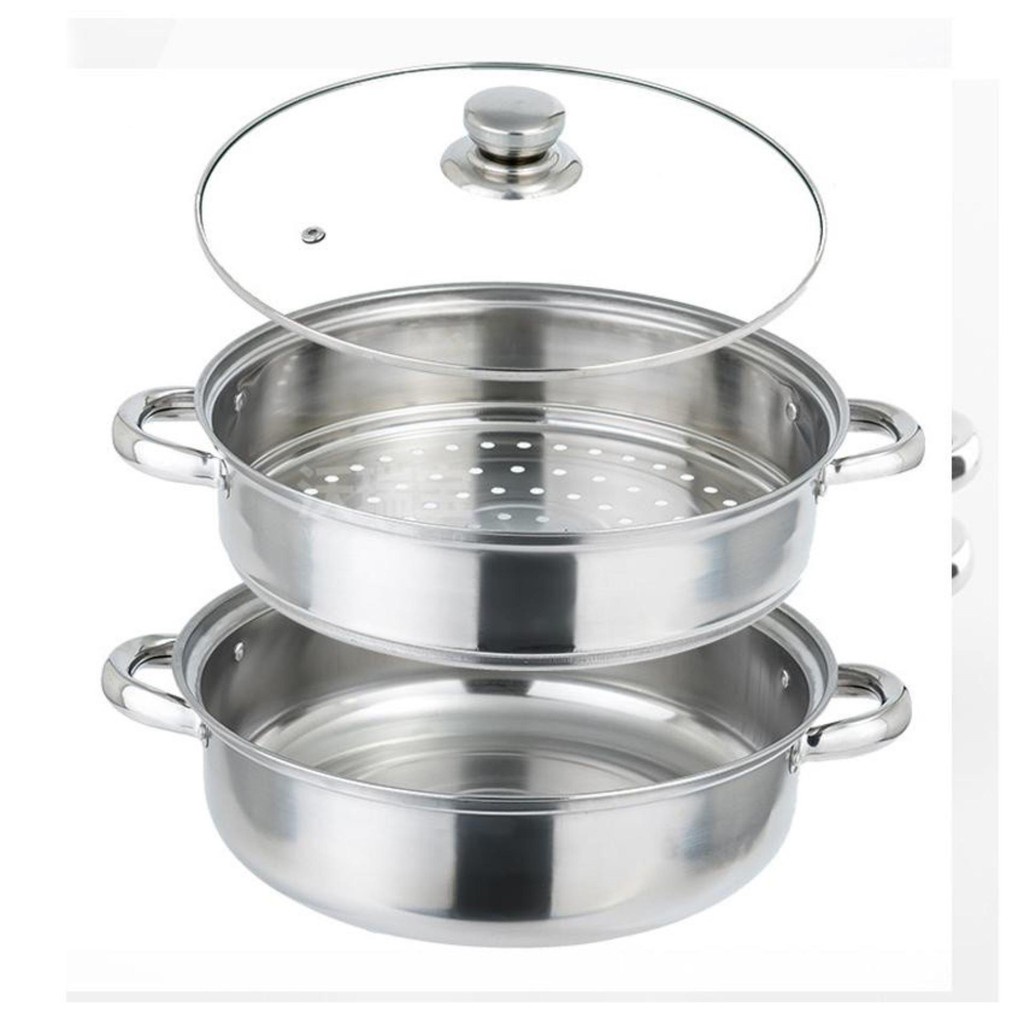 Nồi hấp 2 tầng INOX size 28