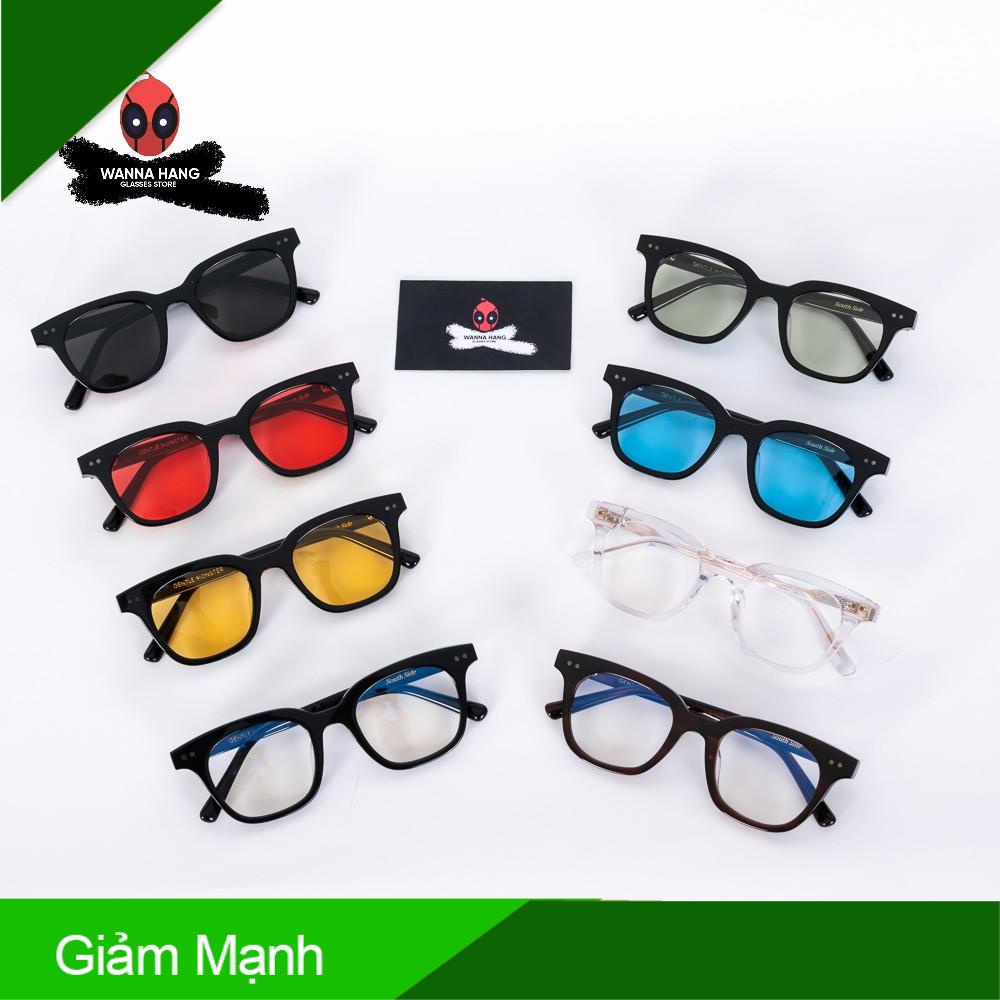 Kính râm thời trang mắt vuông nam nữ đẹp cao cấp chống tia UV chống chói Wanna Hang WHGM18