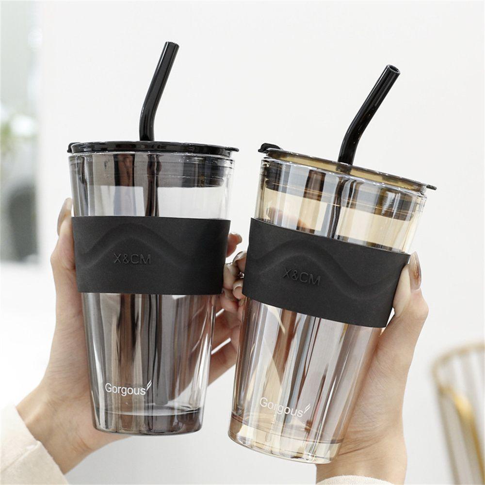 Bình Nước Thủy Tinh Trong Suốt Chống Rò Rỉ Dùng Tập Gym