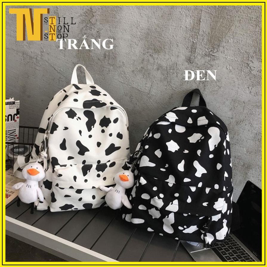 Balo ulzzang thời trang cao cấp họa tiết bò sữa siêu hot, balo bò sữa cao cấp BLBS010 - Ganhimshop