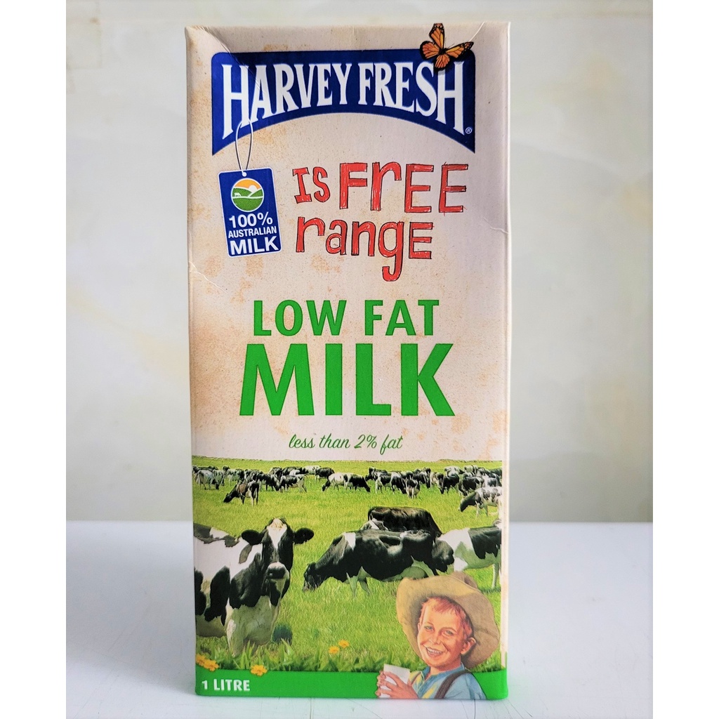 [Hộp 1 Lít – X.LÁ] SỮA TIỆT TRÙNG ÍT BÉO [Australia] HARVEY FRESH UHT Low Fat Milk (pkg)