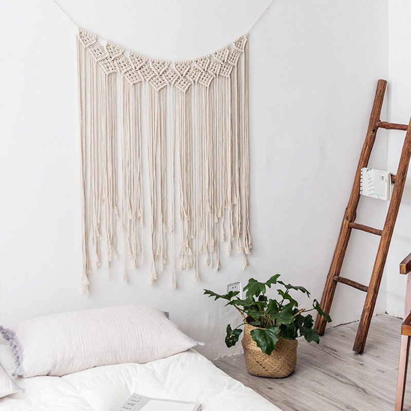 Rèm Macrame Cỡ Lớn Treo Tường Trang Trí Phong Cách Boho