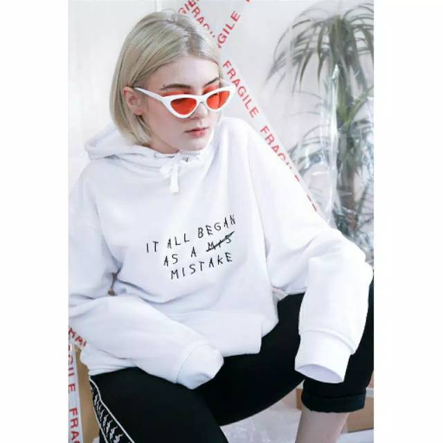 Rd HOODIE JUMPER SIZE M-XXL (Chân váy) Màn hình in ALL BEGAN Us A MIS MISTAKE
