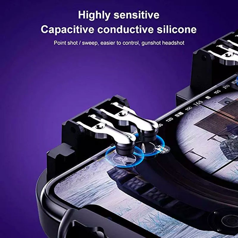 [ Freeship toàn quốc từ 50k]Tay cầm tản nhiệt H9 tối ưu 6 ngón chơi game mobile [Không PIN] | BigBuy360 - bigbuy360.vn