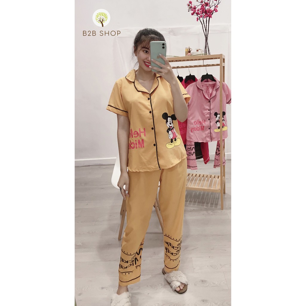 Bộ Quần Áo Ngủ Nữ, Pijama Chất Vải Kate Thái Loại 1 L005