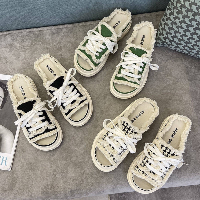 Dép Sandal Đế Mềm Bằng Vải Canvas Chất Lượng Cao