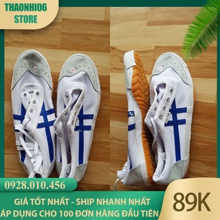 Giày bata vải trắng Bình Minh, giày chạy bộ, lao động giá rẻ, chất lượng cao