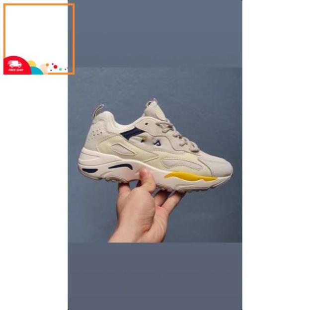 Tết Giày sneaker Hàn Quốc File Ray Tracer trắng sữa phối xanh vàng dành cho nam và nữ ,, . NEW 2020 . . 🌺 * . * ' ' ! .