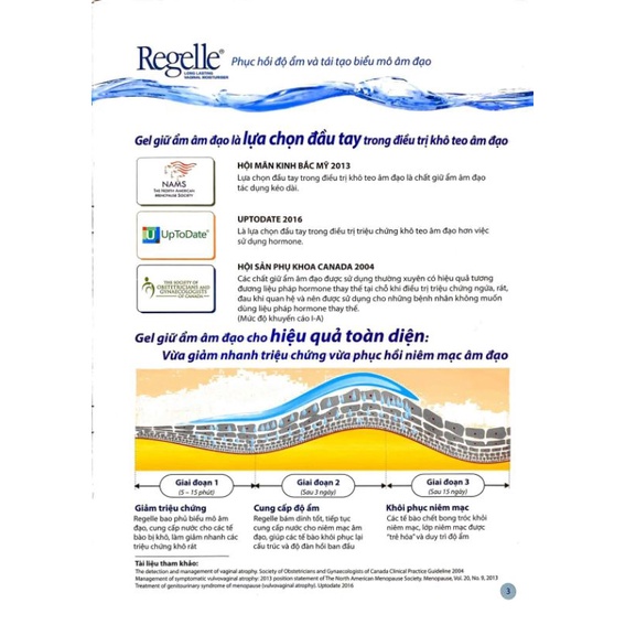 Regelle Gel đặt bôi trơn và giữ ẩm âm đạo