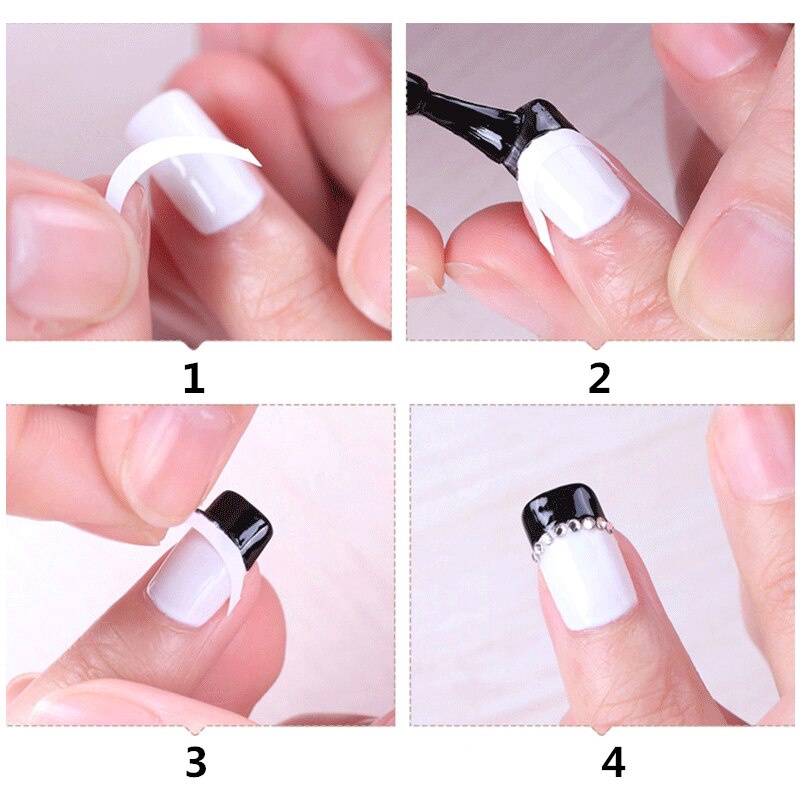 Miếng Dán Hướng Dẫn Trang Trí Móng Tay Hình Mặt Cười Phong Cách Pháp