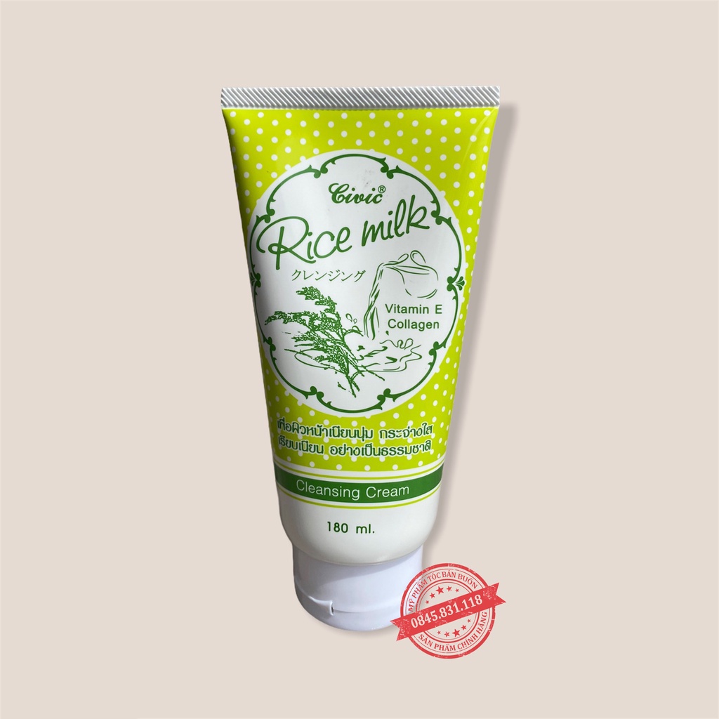 💦Sữa rửa mặt gạo Civic Rice milk Thái Lan 180ML CS21