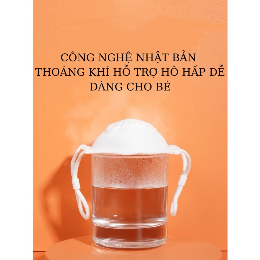 Set 3 Khẩu Trang Hình Gấu 3D UNI MASK Cho Bé 0-2 Tuổi Cho Bé Siêu Kháng Khuẩn Chống Bụi Mịn