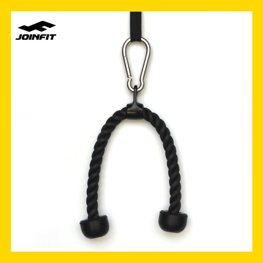 Phụ Kiện Tập Gym - Dây Thừng Tập Tay Sau, Tập Xô Cao Cấp Joinfit Màu Đen