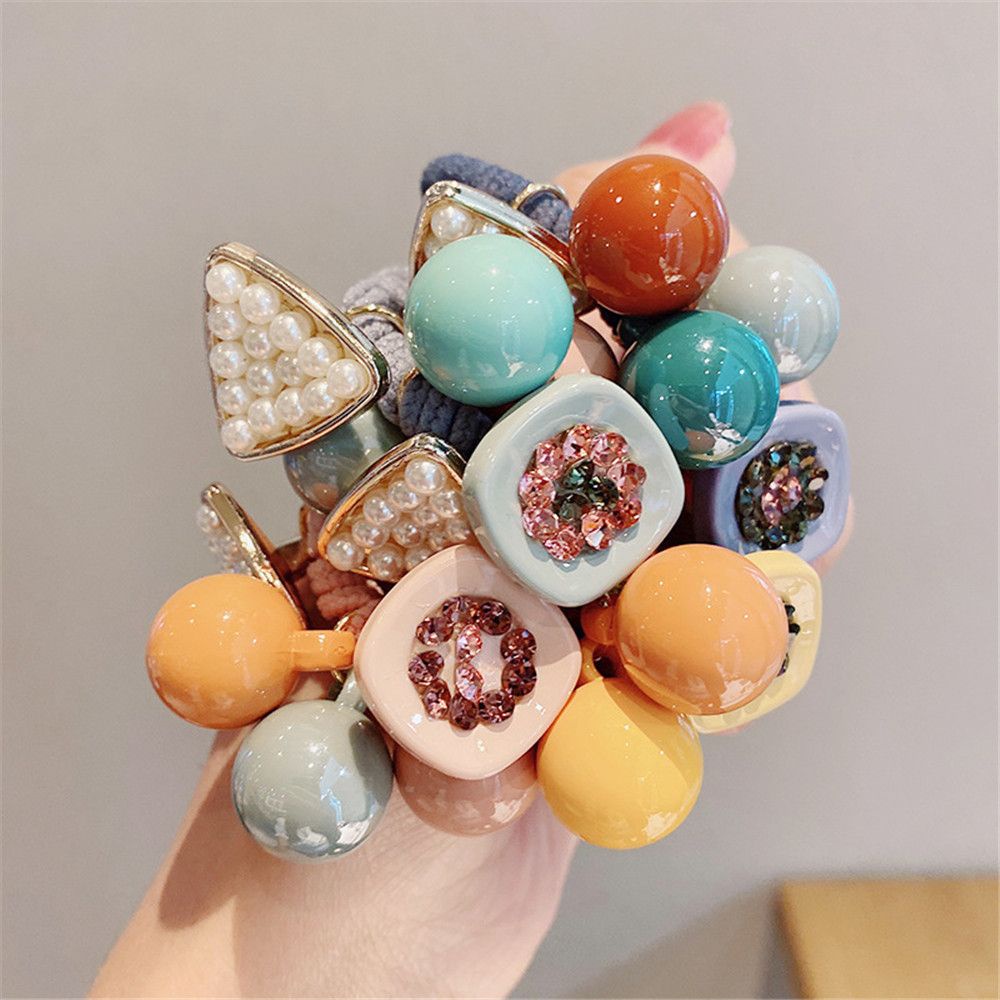 Dây buộc tóc cao su co giãn màu sắc ngọt ngào phong cách Hàn Quốc MIHAN1