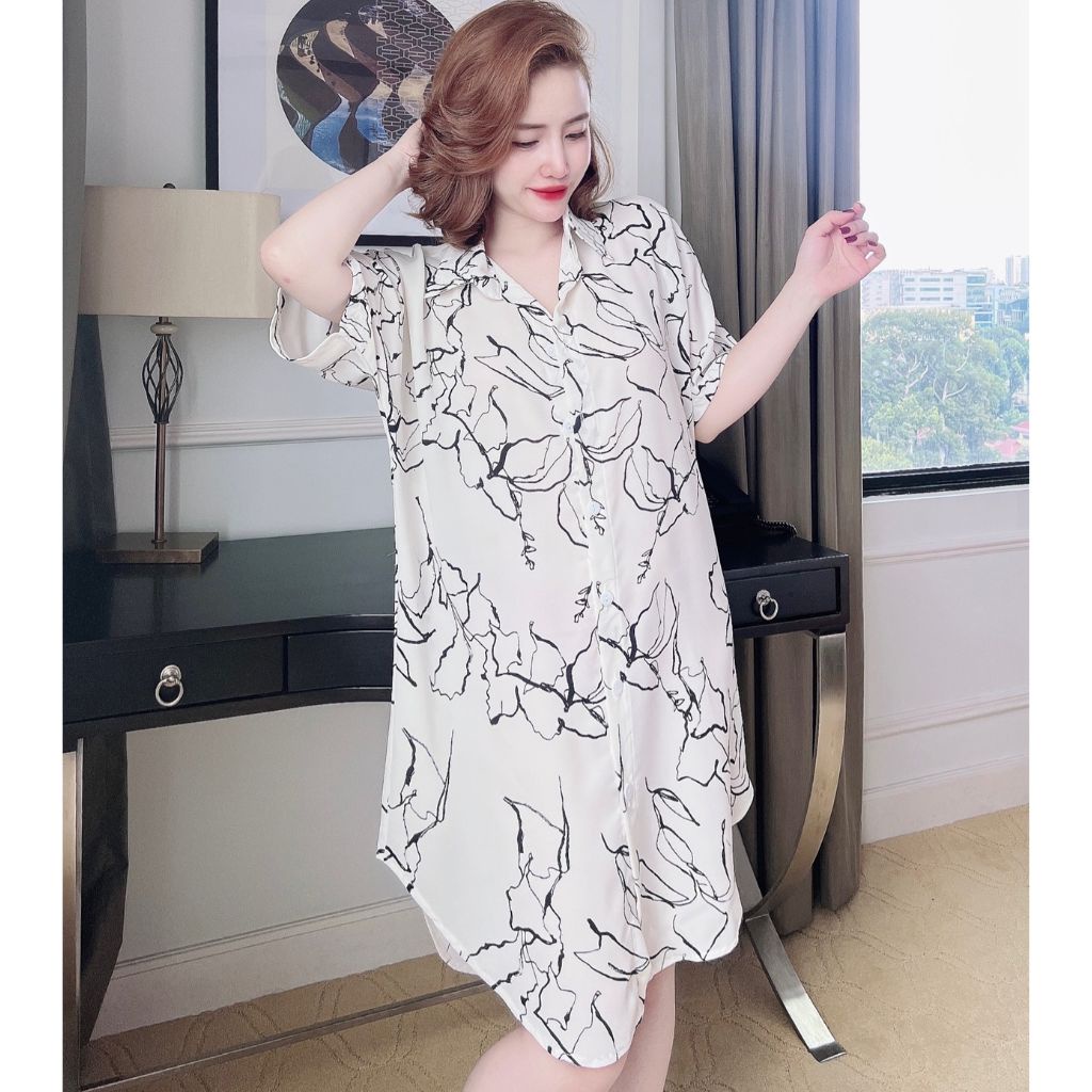 Váy ngủ sexy MIKY, Đầm ngủ sexy lụa Mango Chất Siêu Mát Dáng Siêu Xinh &lt;65kg