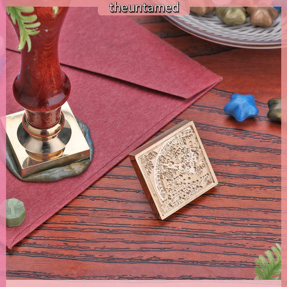 Con dấu hình vuông vintage dùng trang trí lưu bút DIY