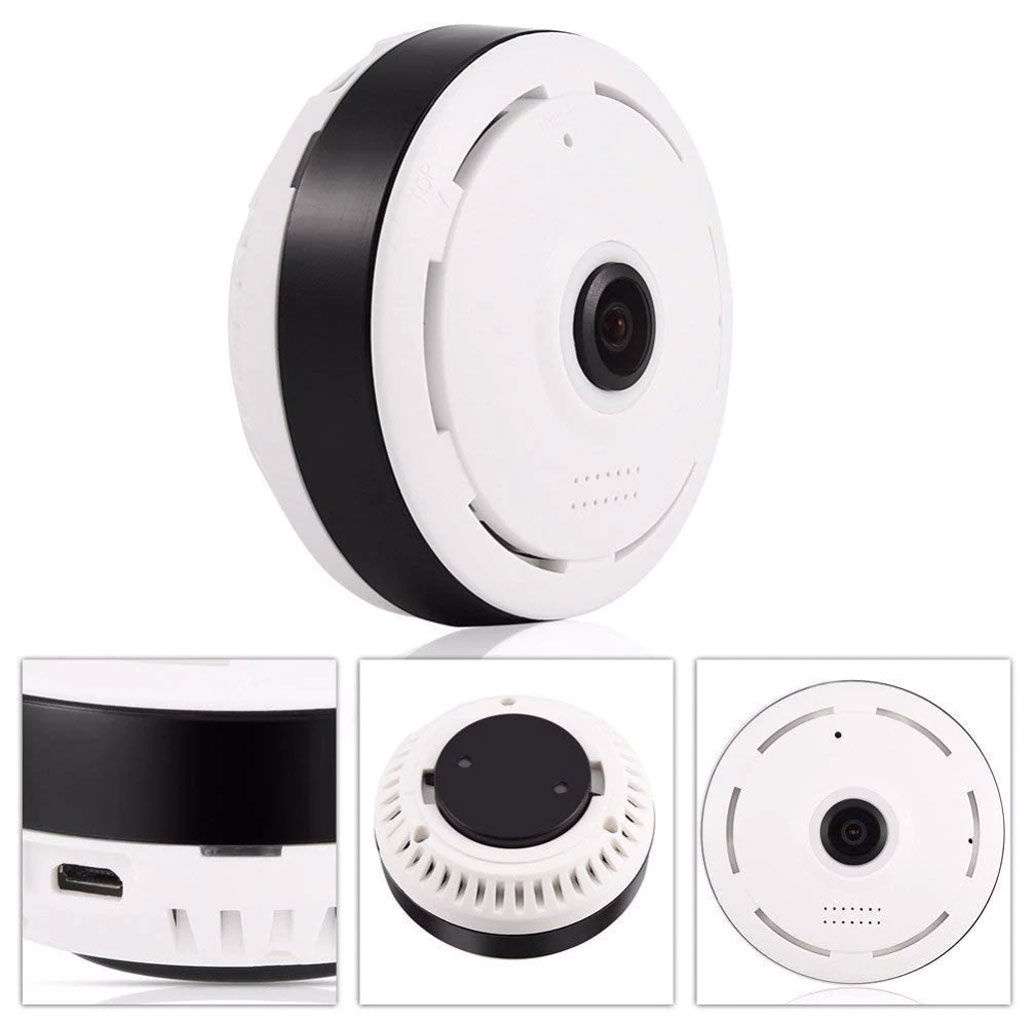 Máy Ảnh Mini Gắn Trần Nhà Quay Toàn Cảnh 360 Full HD V380 IP Camera WiFi Không Dây 1080P - Camera Chống Trộm V380