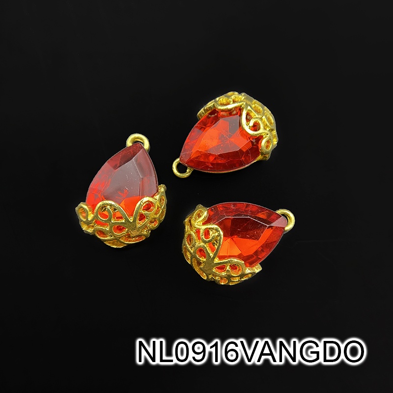 1 hạt giọt nước kèm phiến treo loại lớn 23*16mm nguyên liệu làm trâm làm trang sức cổ trang