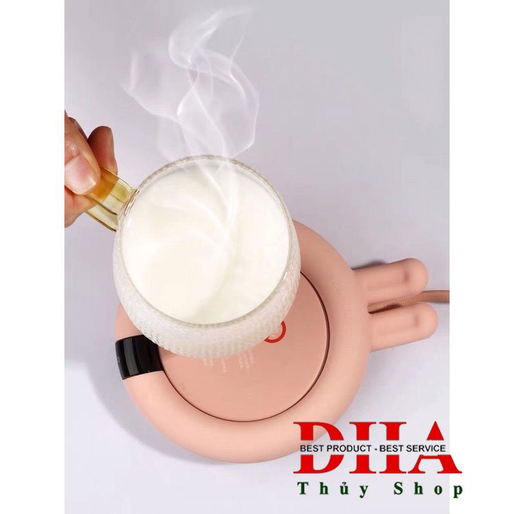 BỘ HÂM NÓNG SỮA - ĐỒ UỐNG TIỆN LỢI KÈM CỐC SỨ - THÌA DĨA. PHONG CÁCH SÀNH ĐIỆU CỦA DÂN CÔNG SỞ.
