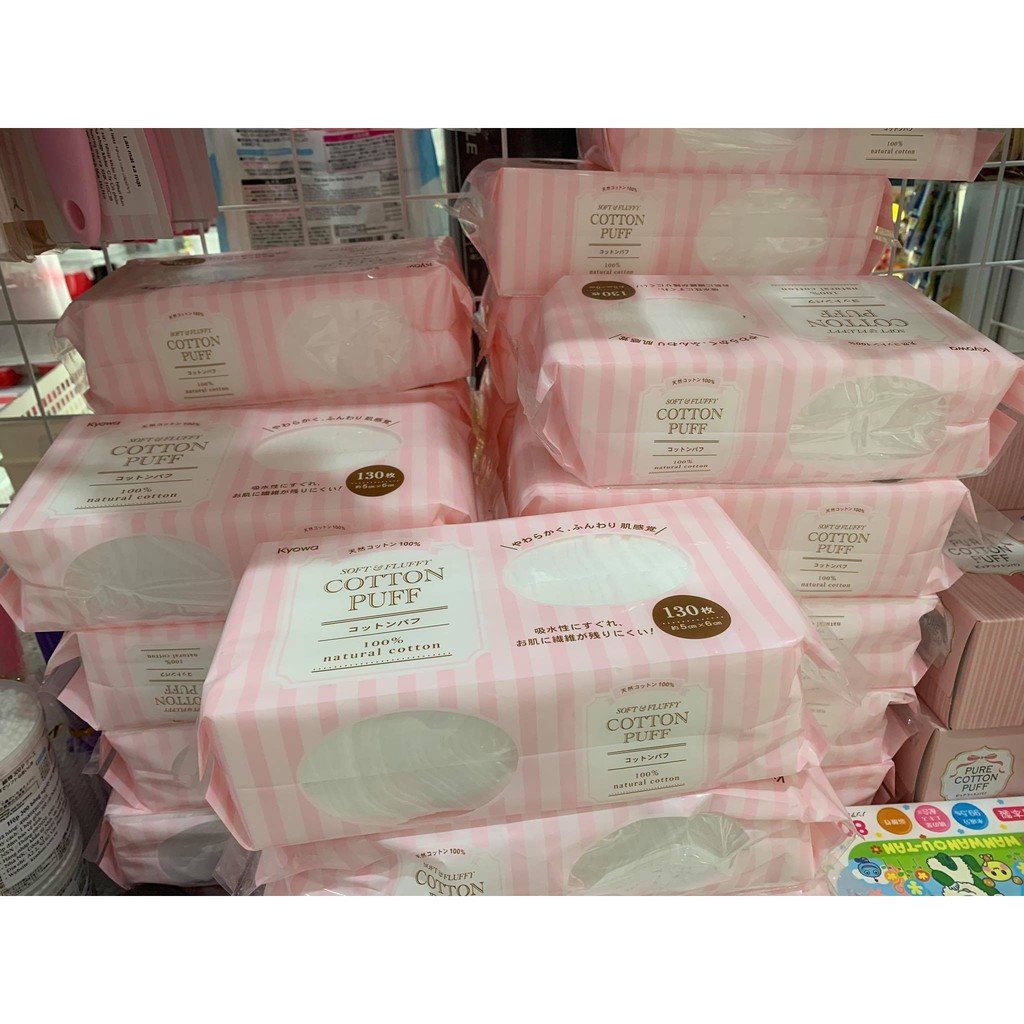 Bông tẩy trang Cotton Puff 130 miếng