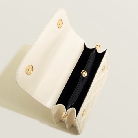 🌸Hàng Order🌸 Túi Xách Muzi&kai Chính Hãng Da Vân Họa Tiết Quai Da Kèm Phối Xích Quả Lắc Sang Chảnh Nữ Tính 🌸 Quảng Châu