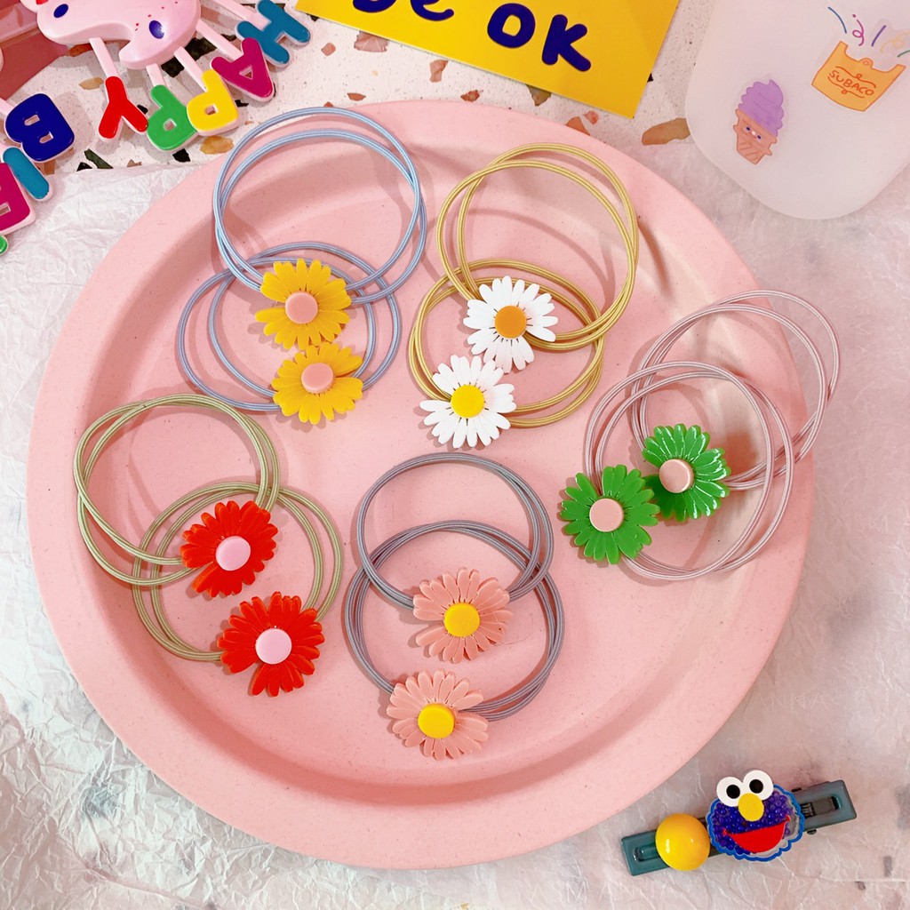 Cột Tóc Hai Dây Hoa Cúc Khuyết PeaceMinusOne GD Nhiều Màu