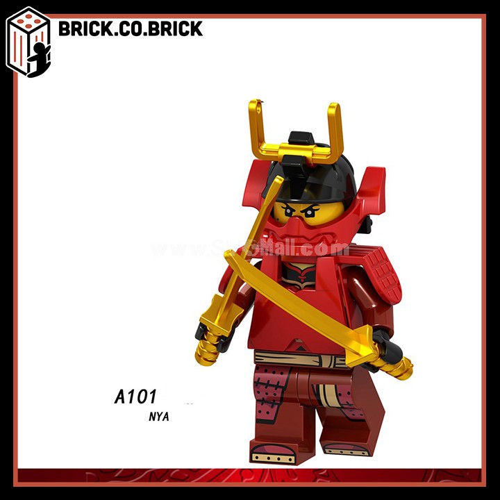 Lego Ninja Phantom Đồ Chơi Lắp Ráp Minifigure Và Non Lego Nhân Vật Hồ Ly Samurai Akita Bộ Xương Rắn A098-A105