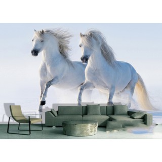 Tranh dán tường 3D tranh trang trí bạch mã BINBIN DV03 (Có in theo yêu cầu)