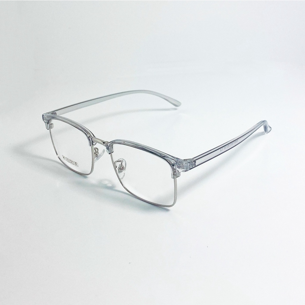 Gọng kính giả cận nam nữ thời trang cao cấp thương hiệu Jun Secret dáng hình chữ nhật ôm mặt viền kim loại JS6205