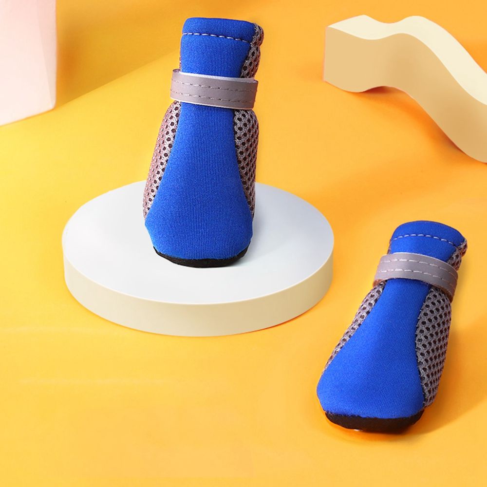 Ủng đi mưa lưới siêu mềm chống trượt đệm chân bảo vệ với dải phản quang an toàn cún cưng Poodle Yorkshire