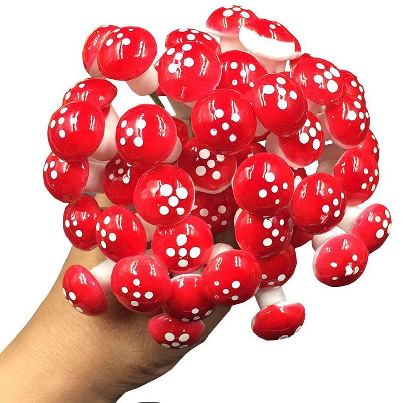 Set 200 Nấm Xốp Mini Trang Trí Sân Vườn