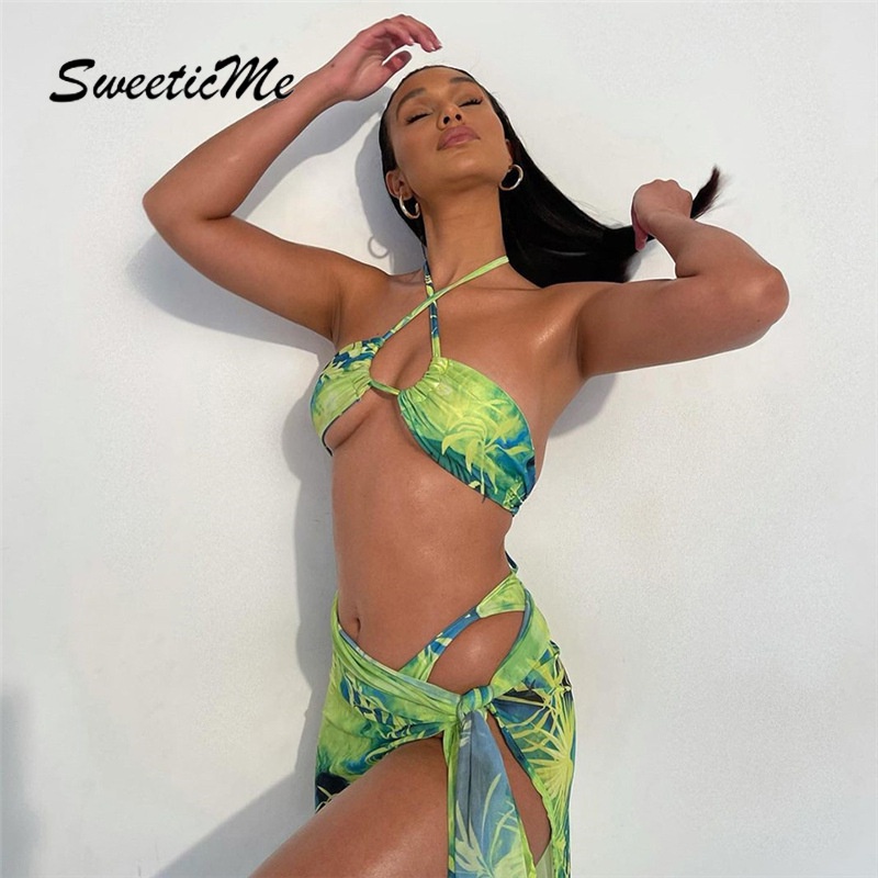 Set Đồ Ngủ Sweeticme 2021 Gồm Áo Không Tay Xuyên Thấu Và Quần Lót Lọt Khe Thời Trang Quyến Rũ Cho Nữ | BigBuy360 - bigbuy360.vn