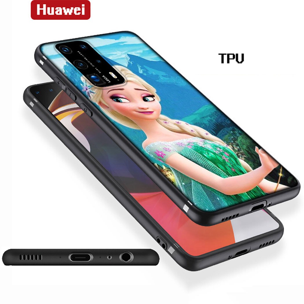 Ốp điện thoại silicone dẻo họa tiết Công chúa băng giá Disney Elsa cho Huawei Y6 Y7 Y9 Prime Y6P Y7A IQI36